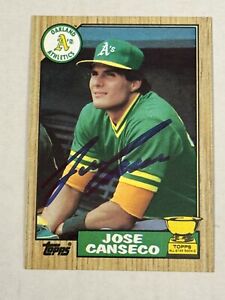 Jose Canseco 1987 Topps Signed Autograph Auto #620 Card MLB Oakland Athletics 🔥