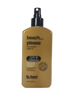 B.Tan Beach Please Deep Tanning Dry Spray Oil SPF 7 Sunscreen *READ MORE*, 8 oz