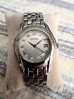NEW Silver Gucci 5500L Ladies Watch Quartz Black Dial Date Stainless Steel