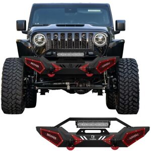 Front Bumper Fit 2007-2024 Wrangler JKU/JK/JLU/JL and 2020-2024 Gladiator JT (For: Jeep)