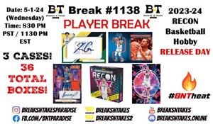 JA MORANT 2023-24 NBA Recon Basketball Hobby 3 CASE 36 BOX Break #1138