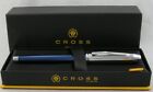 Cross Townsend Translucent Blue w/Chrome Cap Rollerball Pen - New In Box