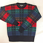 Vintage Expressions Acrylic Sweater Geometric Plaid Lightweight Men Tag Size M