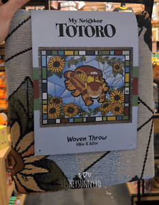 Studio Ghibli My Neighbor Totoro Catbus Stained Glass Portrait Tapestry Throw