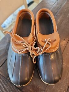LL Bean Boots Low Rubber Duck Rain Shoes Moccasins Womens Size 9M