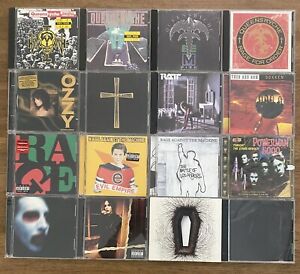 New ListingLot Of 16 Metal CD’s, Used, Queensryche, Metallica, Rage Against The Machine, Oz