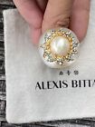 100% Authentic ALEXIS BITTAR Lucite Cabochon & Crystal Statement Ring $265