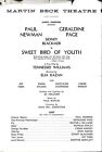 Sweet Bird Of Youth Preview Playbill, Paul Newman, Geraldine Page, New York 1959