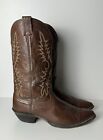Vintage Nocona Mens 10.5 E Wide Brown Leather Cowboy Boots Western