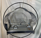 Vintage Art Deco MCM Hendryx Bird Cage w/Original Glass & Stand