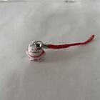 Japan Maneki Neko Lucky cat keychain bag charm Bell Good Luck Fortune Pink Red