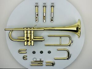 NEAR MINT Jupiter C Trumpet & Bb BONUS Tuning Slide (2 Trumpets in One) w/ Case!
