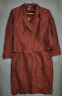 Talbots Womens Dress And Jacket Blazer Set Size 12 Silk Orange