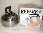 Vintage Revere Ware Tea Pot / Kettle - 2 Qt Copper Bottom Korea - h97-C w/Box