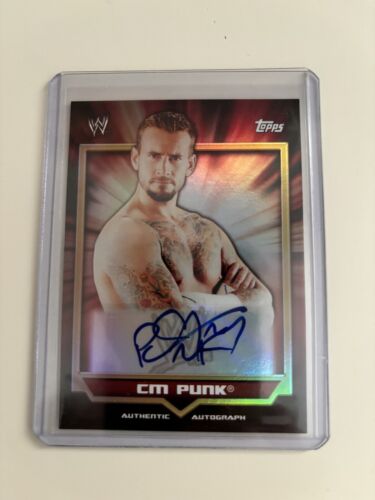 CM Punk Signed Card WWE AEW AUTO