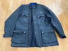 Lewis Leathers Full length Men's Leather Jacket  Size 42 Vintage - Dark blue