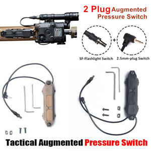 Tactical Augmented Pressure Switch 2 plug Tail Double For Airsoft PEQ15 DBAL-A2