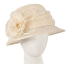 Cream Sinamay Ladies Cloche Racing Hat 100% Australian Seller