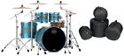 Mapex Saturn Evolution Rock Birch Exotic Azure Burst Drums +Bags 22_10_12_16 NEW