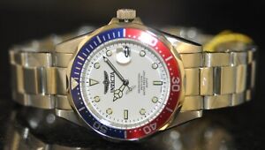 Invicta Men's Pro Diver Pepsi White Dial Stainless Steel Watch 8933
