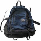 Trager Seattle Vtg Backpack Daypack Blue & Black Bottom Made in USA READ
