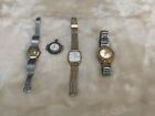 Vintage Watch Lot Central Hamilton Timex The Captain Gemex Band As Is