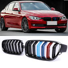For BMW F30 320i 328i 335i Shiny Black Front Bumper Grille Dual Slat M Color (For: More than one vehicle)