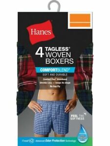 Hanes® Men's ComfortBlend Woven Boxers 4-Pack 
