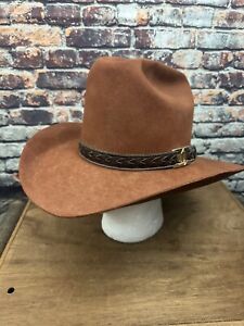 New West By Bailey Hat Wool Brown Cowboy Western Hat Size 7 1/8