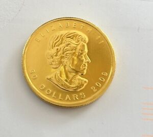 New Listing1 oz Canadian Gold Maple Leaf $50 Coin (2009) Beautiful Condition!