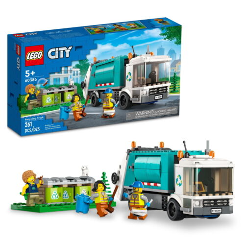 LEGO City Recycling Truck 60386, Toy Vehicle Set with 3 Sorting Bins  US