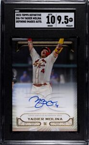 🔥2023 Topps Definitive Yadier Molina Defining Images Auto Cards SGC 9.5 POP 1
