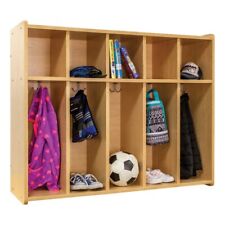 Tot Mate 5-Section Contemporary Composite Wood Wall Locker in Maple