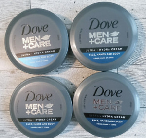 (4) Dove Men's Plus Care Ultra Hydra Cream Face Hands Body 2.53 Oz. NEW & SEALED