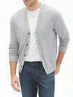 Gap For Good Mens Cardigan XL Long Sleeve V-Neck Button Front Gray Sweater