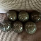 Set Of 6 Green Ceramic Decorative 3” Balls