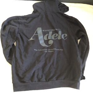 Weekends With Adele Black Hoodie Official Tour Merch  Vegas Black Sz LARGE