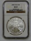2008 - Silver American Eagle - NGC MS 69