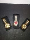 Lot of 3 Various Styles, Stylish Men's Fashion Watches, Tested Working.