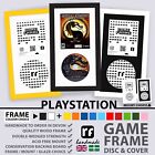 PLAYSTATION GAME FRAME PS1 PS2 PS3 PS4 PS5 PSP: Colour, UV Glass & Mount Options