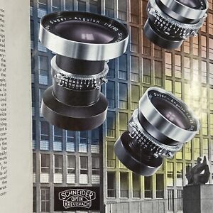 Vintage Schneider Kreuznach Super Angulon 8 Lens Camera Brochure Advertising Ad
