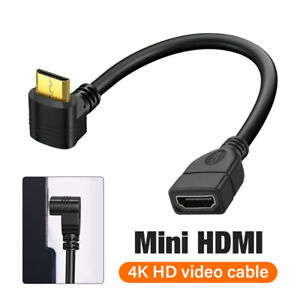 90 Degree Mini hdmi Male to HDMI Female Adapter Cable 1080P Full HD 3D Connector