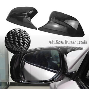 Rear Carbon Mirror Cover Caps M3 Style Car Parts For 2014-2021 Infiniti Q50 Q60