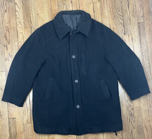 Polo Ralph Lauren Cashmere Blend Overcoat Jacket Full Zip Wool Men’s Size 46L