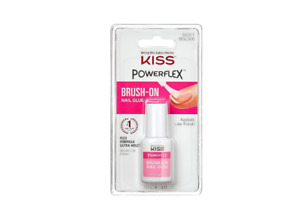 KISS PowerFlex Brush-On Nail Glue - Fast Drying Adhesive for Glue-On Nails & ...