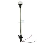 24'' USCG LED ALL Round Light PLUG-IN Stainless Steel Pole Stern Boat Navigation
