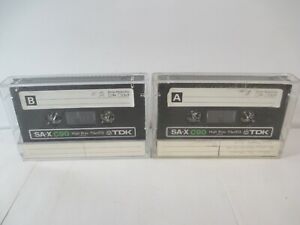 TDK SA-X C90 2 Used Cassette Tapes with Cases Sold as Blanks