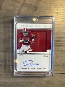 2021 NATIONAL TREASURES COLLEGIATE Jaylen Waddle RPA AUTO PATCH JERSEY SP RC /99