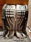 ***,Used Vaughn Ice Hockey Black and White Goalie Pads Flex Pac System**35+1****