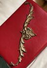 Vintage Solid Brass Wall Decor Ornament Plaque Topper Furniture Accent